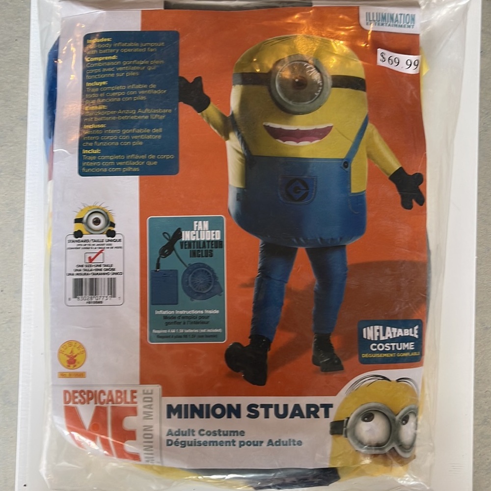 Minion Stuart Inflatable Adult Costume! New! - Picture 5 of 6